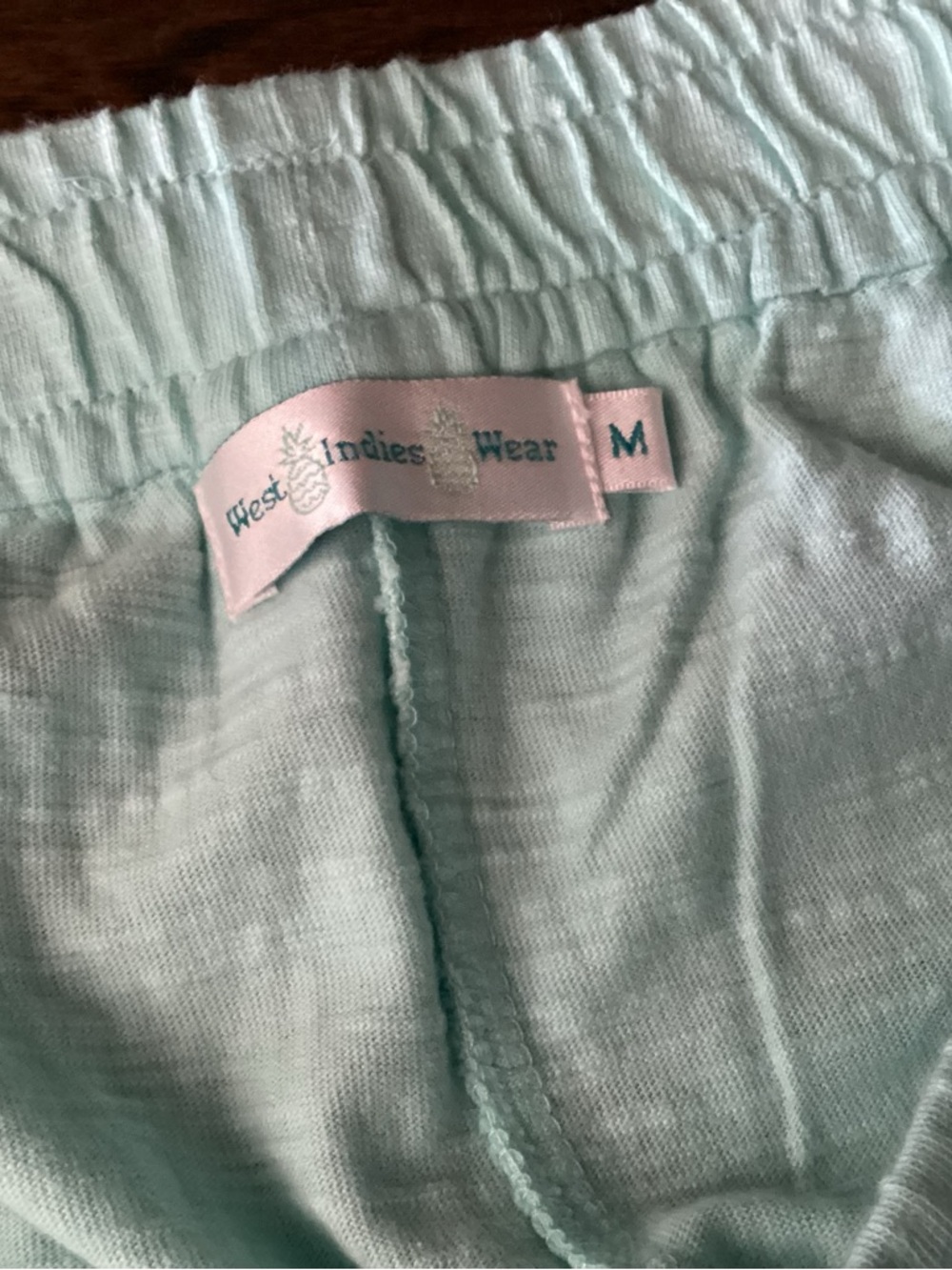 West Indies Wear Light Aqua Slub Knit Cotton Classic Skirt - NWT M - Picture 9 of 9